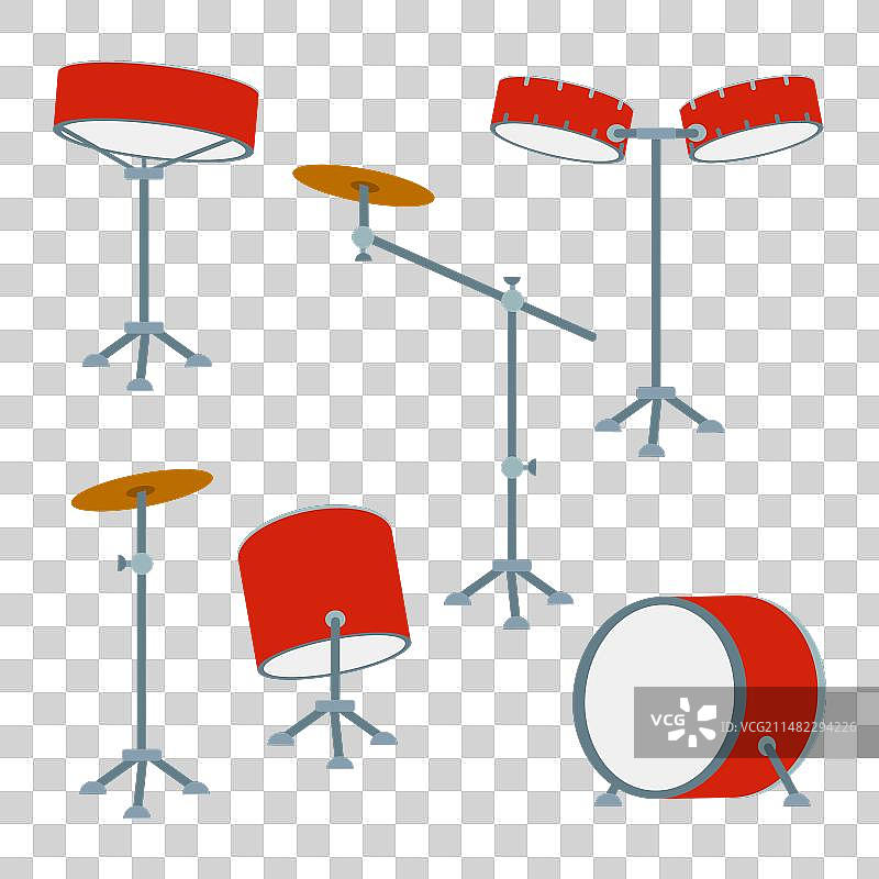一组鼓打击乐器图片素材