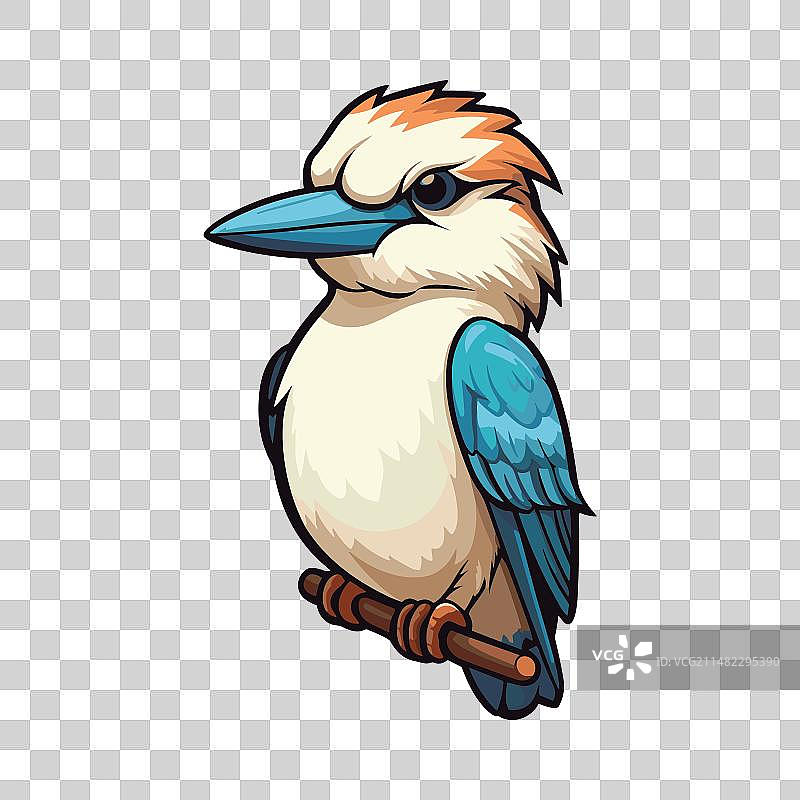 可爱卡通笑翠鸟剪贴画图片素材