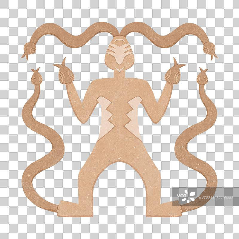 高山族图腾百步蛇图片素材