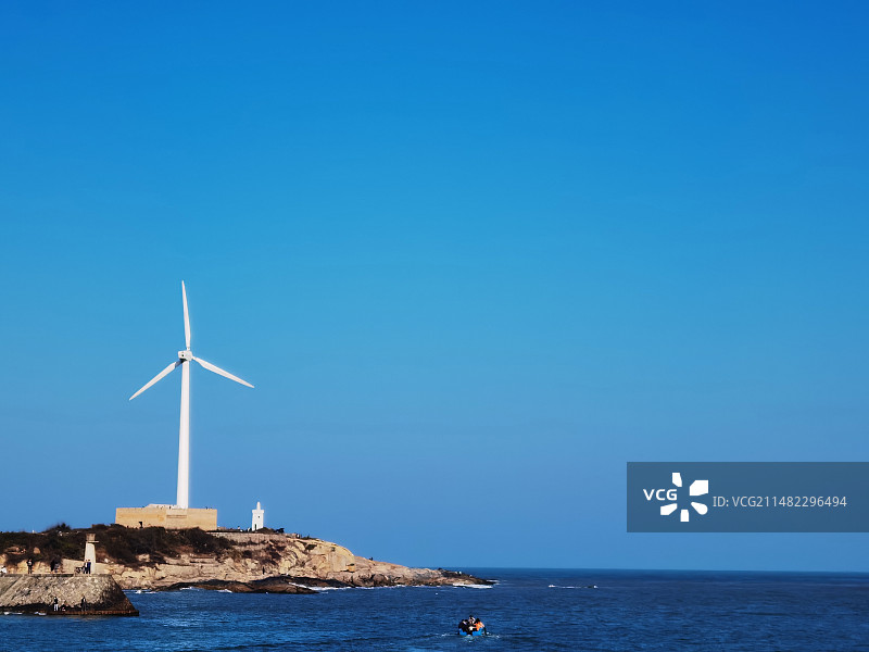 惠来海边的风车图片素材