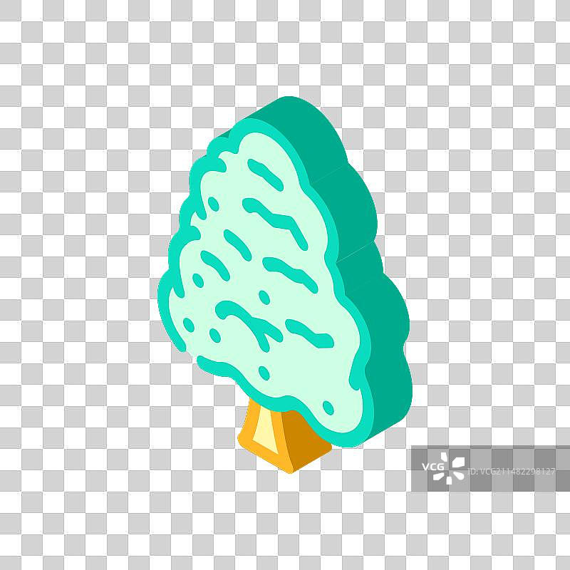 亚马逊丛林榴莲树2.5D图标图片素材