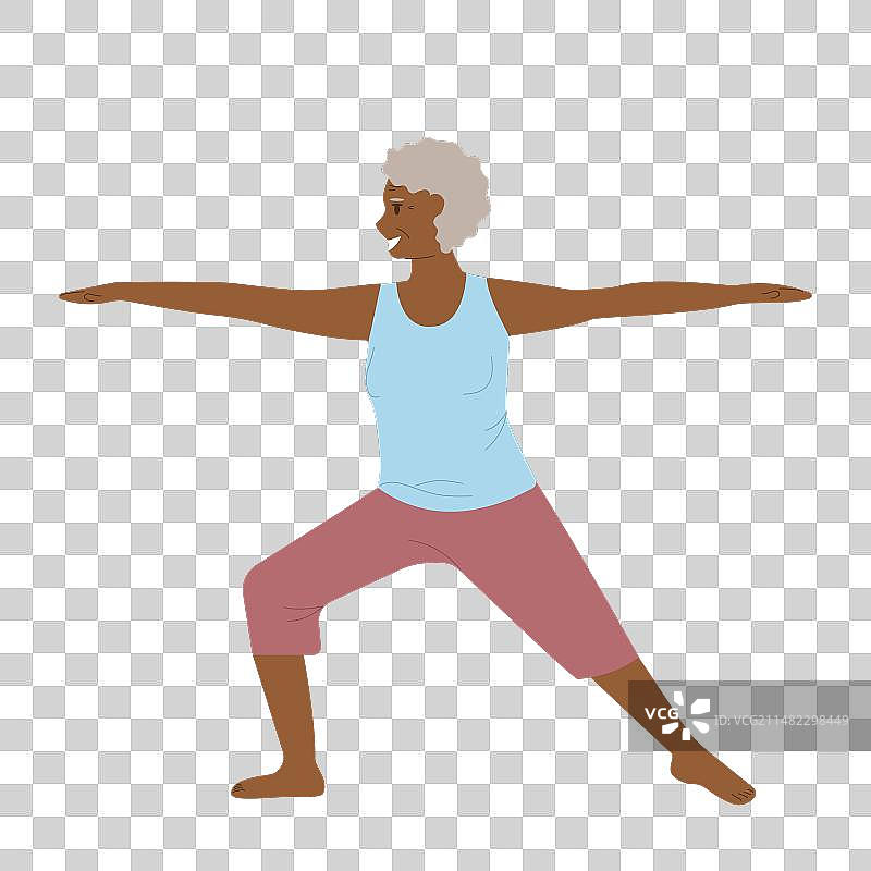 年长的女人做瑜伽图片素材