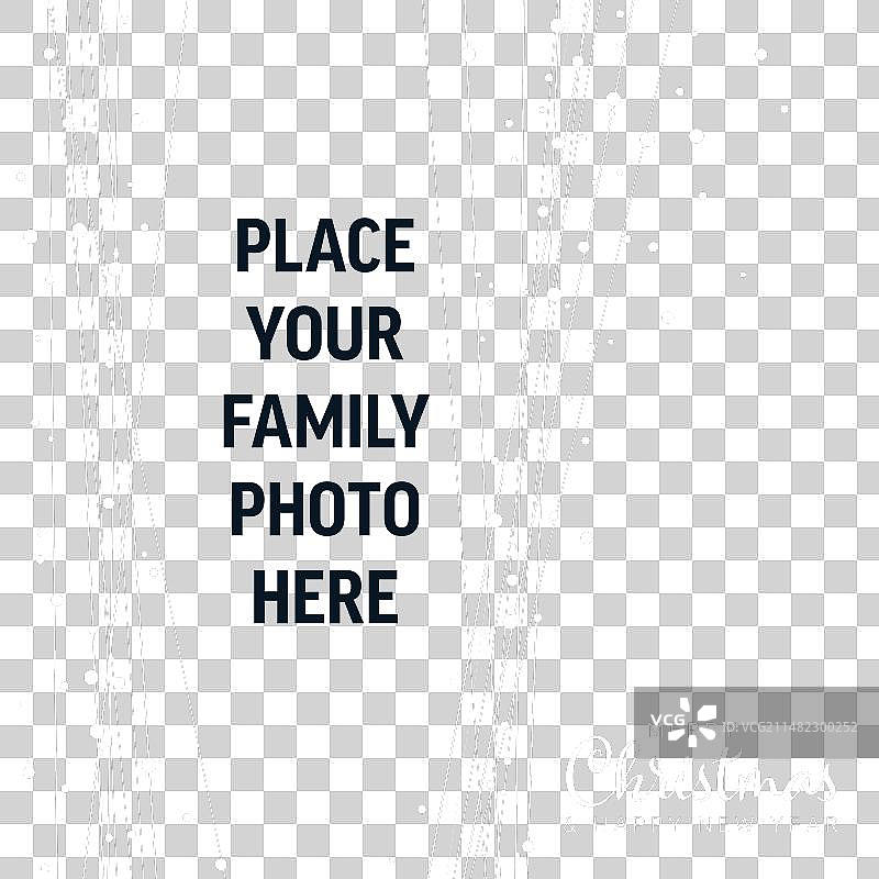 圣诞冬季家庭照片卡片排版图片素材