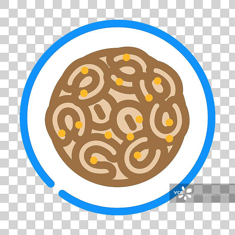 法式反烤苹果塔彩色图标图片素材