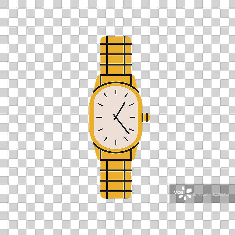 卡通金色复古男女通用腕表图片素材