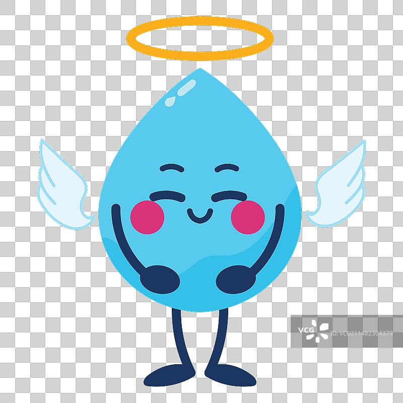 长翅膀的水滴人物图片素材