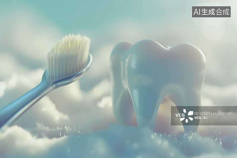 【AI数字艺术】牙齿 3D图片素材