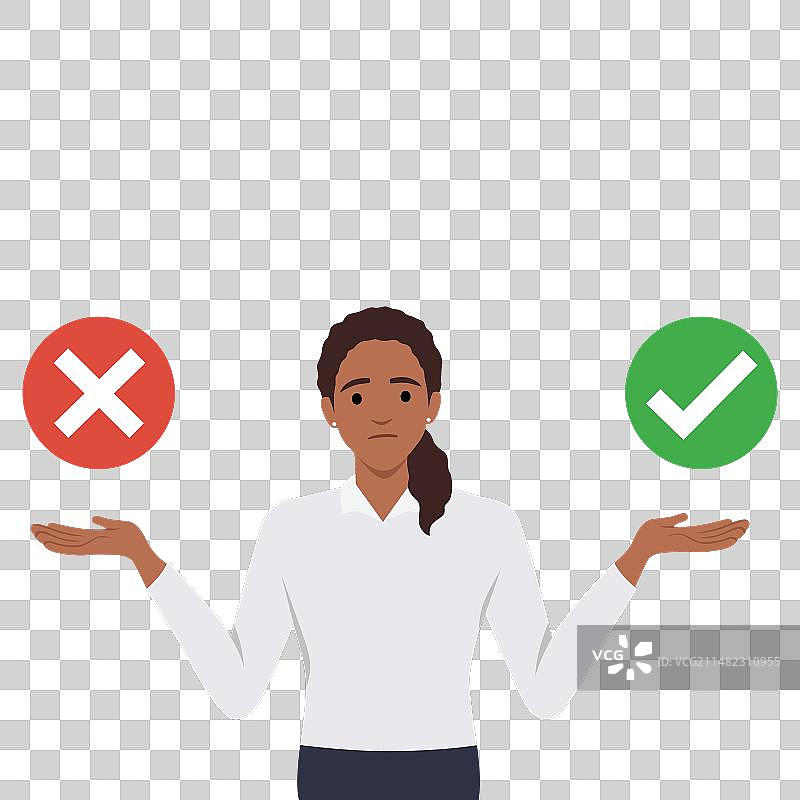 女性选择方向的概念图图片素材