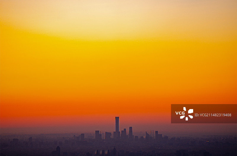日落时的城市景色图片素材