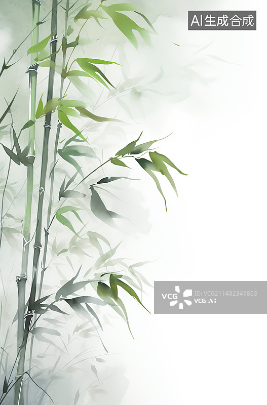 【AI数字艺术】白色背景下植物的特写镜头图片素材