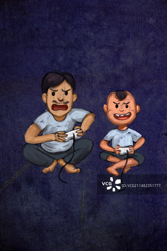 父子打游戏图片素材