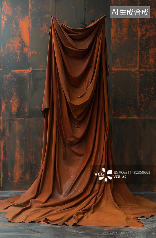 【AI数字艺术】靠墙的织物特写镜头图片素材