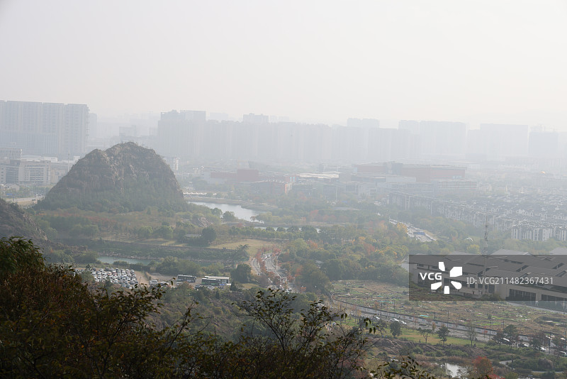 苏州天平山登高远眺景色图片素材
