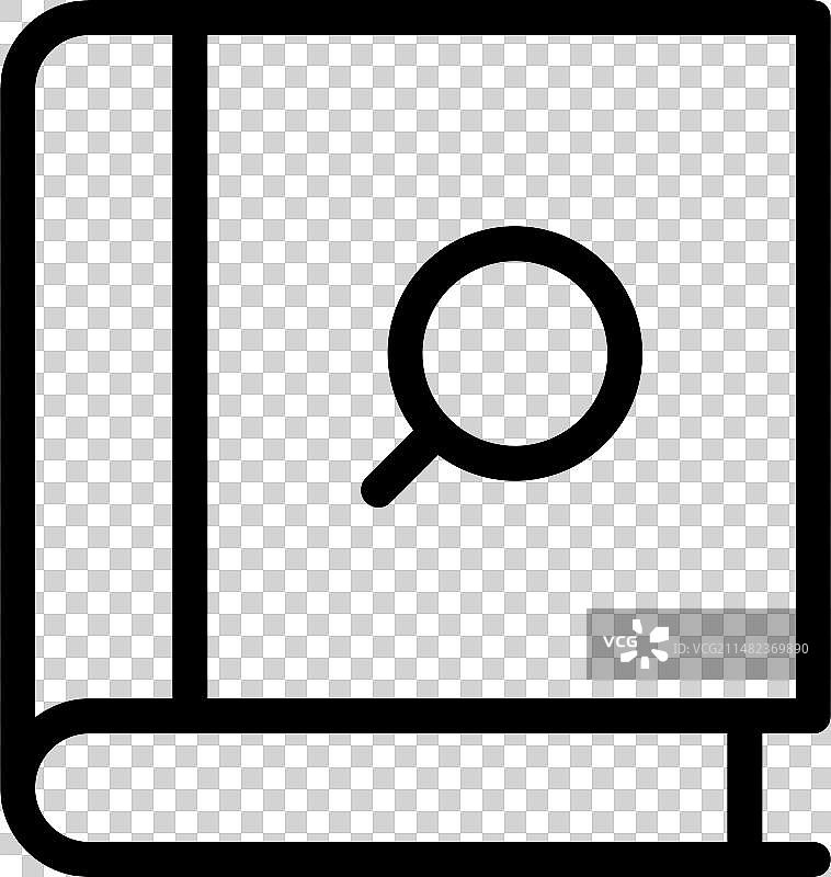 带有黑色的电话簿支持服务台图标图片素材