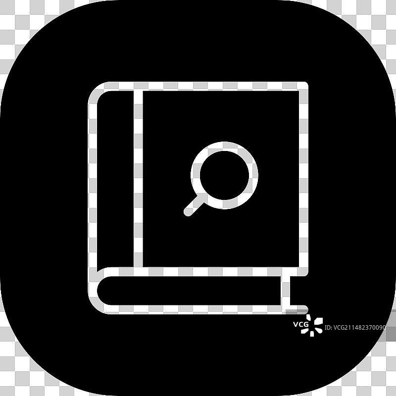 带有黑色的电话簿支持服务台图标图片素材