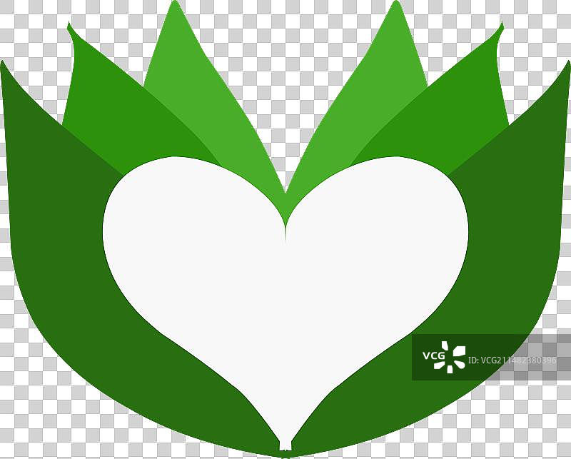 适合拍照的爱心形树叶设计图片素材