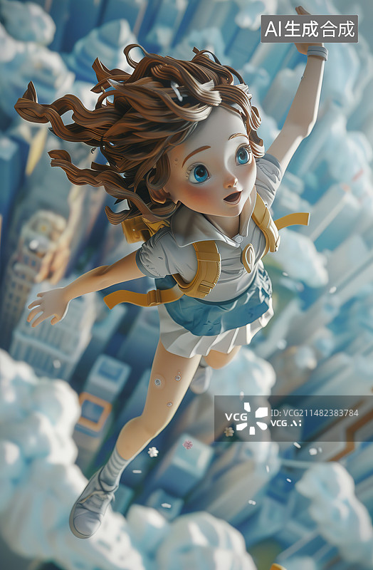【AI数字艺术】一个年轻的女人在跳芭蕾舞图片素材