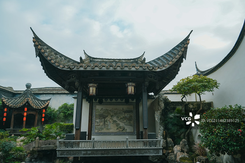 水榭戏台  福州市三坊七巷历史文化街区衣锦坊图片素材