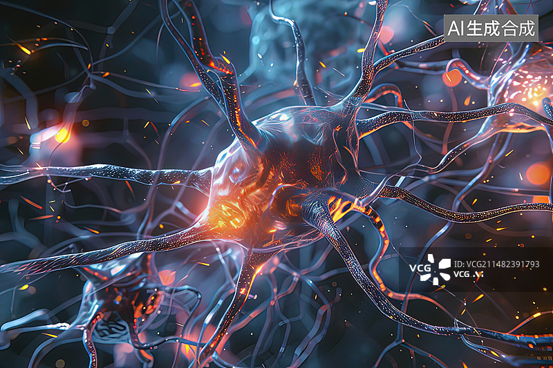 【AI数字艺术】神经元图片素材