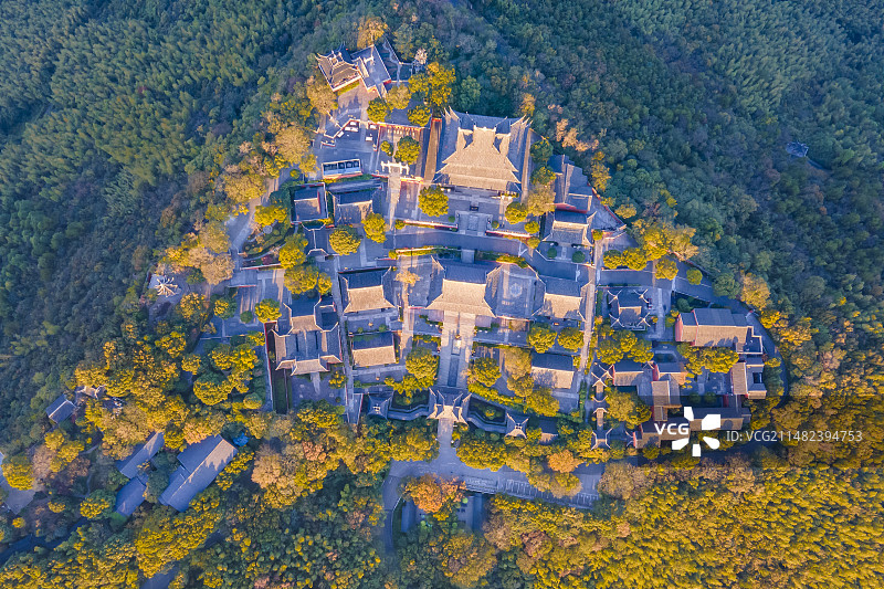 航拍苏州穹窿山风光图片素材