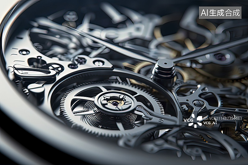 【AI数字艺术】钟表齿轮图片素材