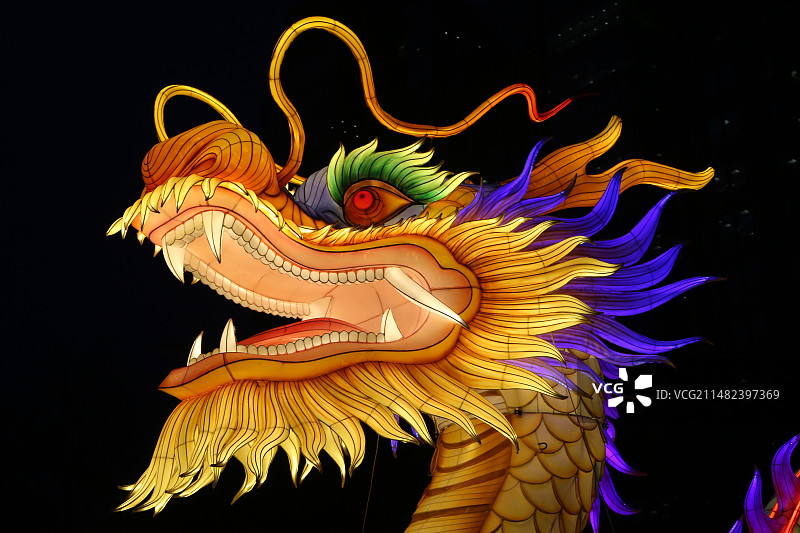 北京东单路口龙灯图片素材