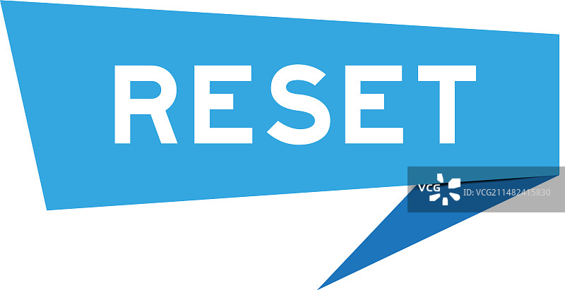 蓝色重置词语语音banner设计图片素材