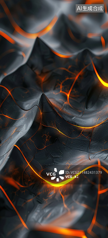 【AI数字艺术】黑色背景下的火灾特写镜头图片素材