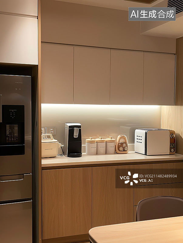 【AI数字艺术】现代豪华风格的样板房内部图片素材