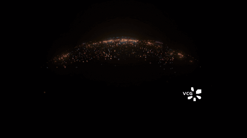 流动发光的粒子3D渲染图片素材