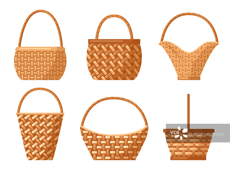 柳条野餐篮合集图片素材
