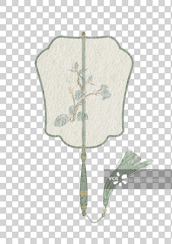 团扇绿花图片素材