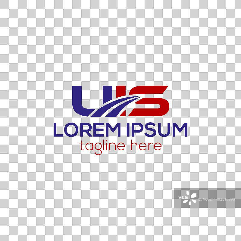 UIS字母弯曲道路运输标志设计图片素材