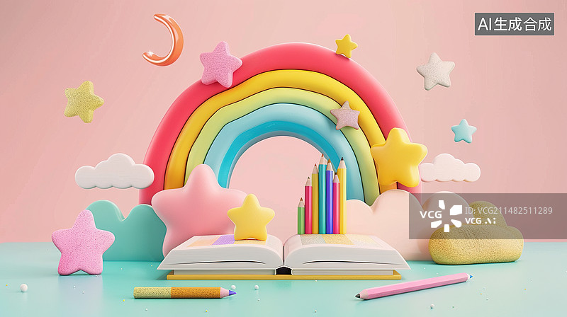 【AI数字艺术】梦幻生日背景图图片素材