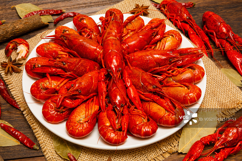小龙虾摆盘 小龙虾 龙虾 熟的 特写 熟小龙虾 小龙虾素材 盱眙小龙虾 煮熟的小龙虾 清蒸小龙虾图片素材