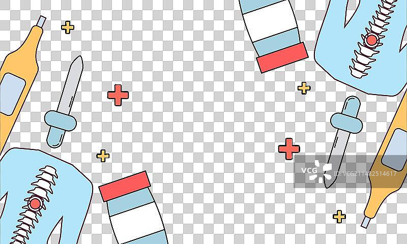 全国医生日手绘背景图片素材