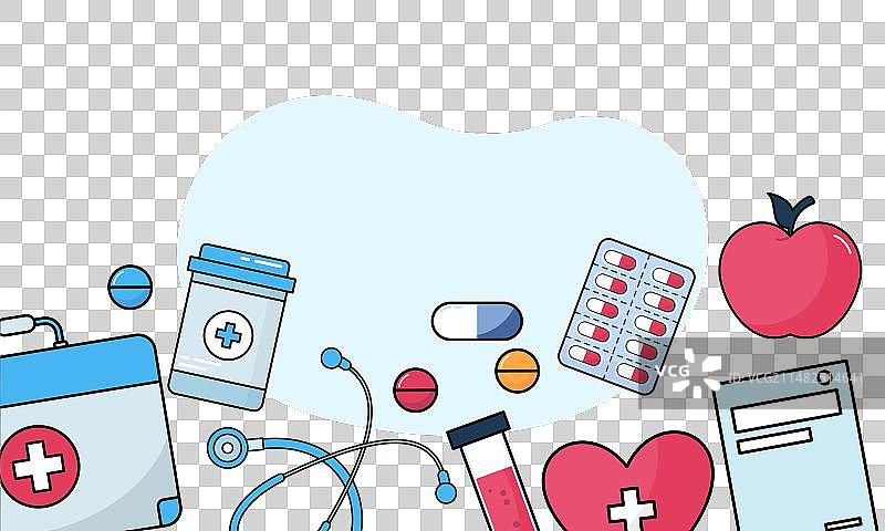 全国医生日手绘背景图片素材