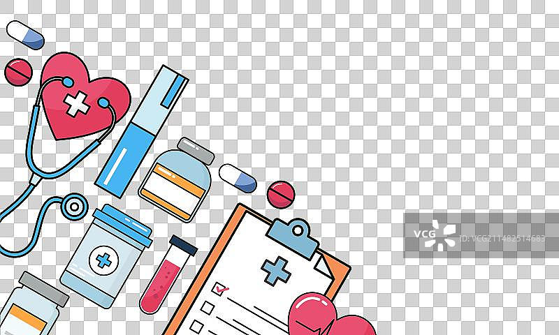 全国医生日手绘背景图片素材