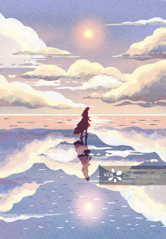 插画作品《云端之上》图片素材