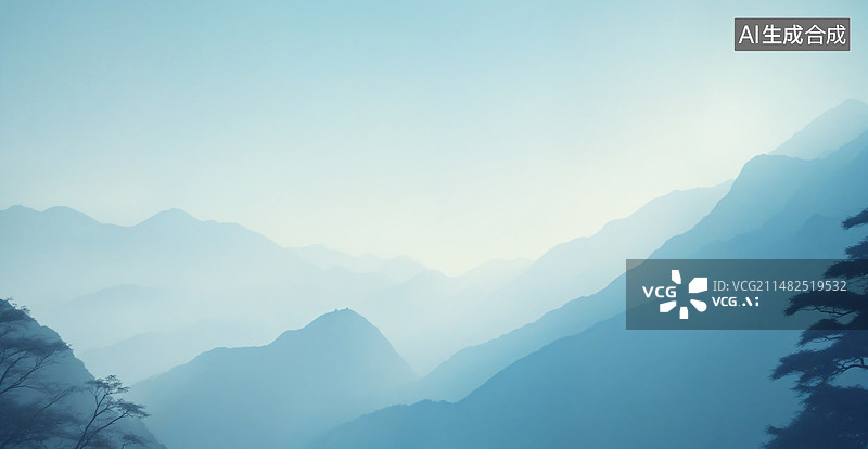 【AI数字艺术】简约唯美海报模版图片素材