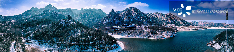 【魅力西海岸--古刹雪霁】大珠山石门寺图片素材