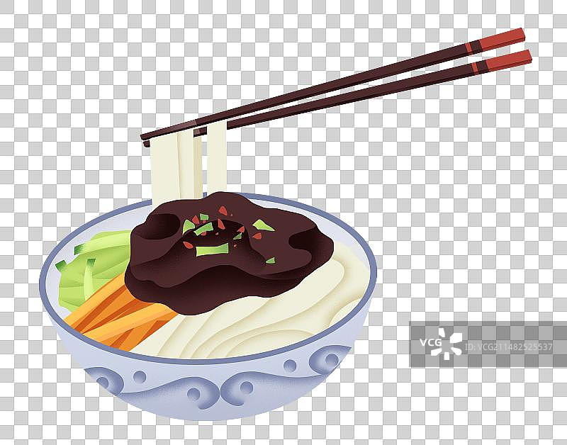 夏至凉面杂酱面拌面节气美食元素图片素材
