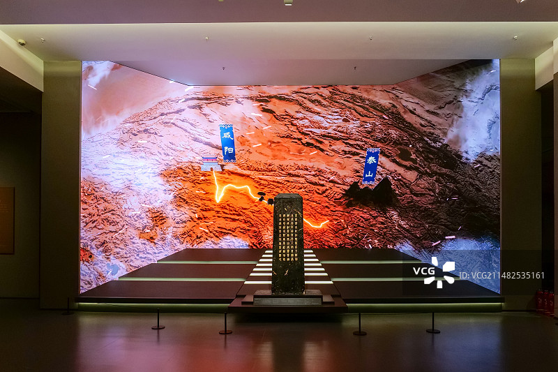 山东博物馆8号展厅海岱日新-山东历史文化陈列（秦汉隋唐）泰山刻石（复制品）图片素材