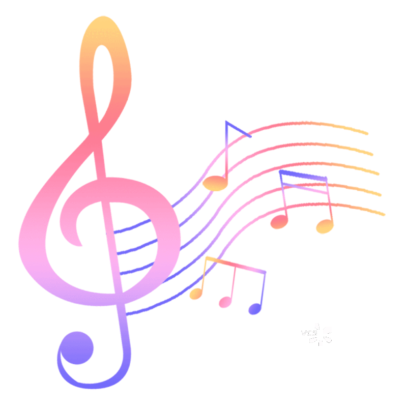 手绘跳动的音符插画动图图片素材