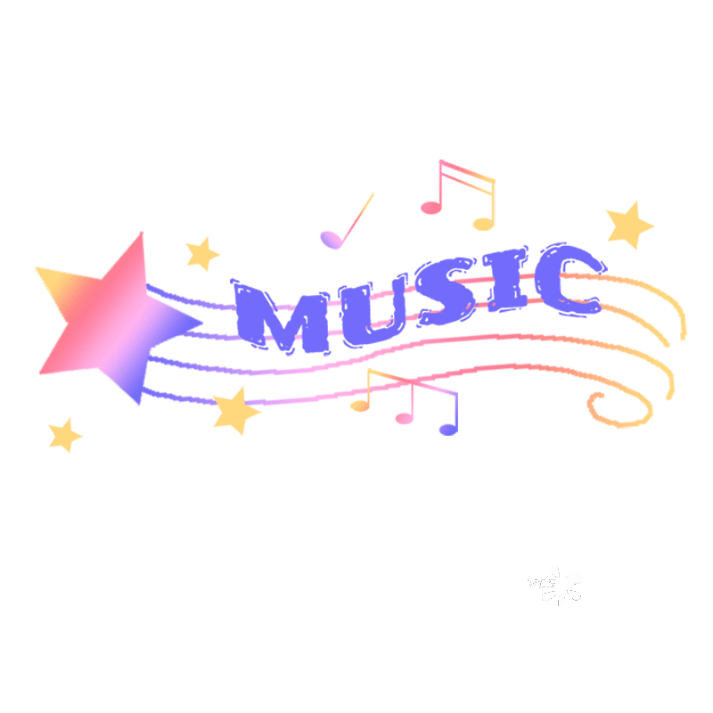 彩色渐变音乐的英文字母手绘动态图片图片素材