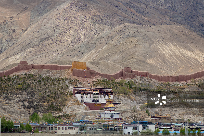拉孜县江孜宗山抗英遗址宗山堡图片素材