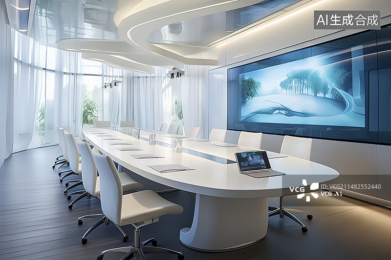 【AI数字艺术】多媒体会议室图片素材