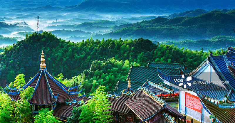 中国四川省宜宾市长宁县蜀南竹海风景区图片素材