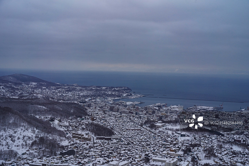 北海道小樽天狗山俯瞰图片素材