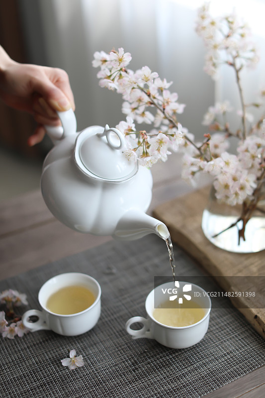 春茶 倒茶图片素材